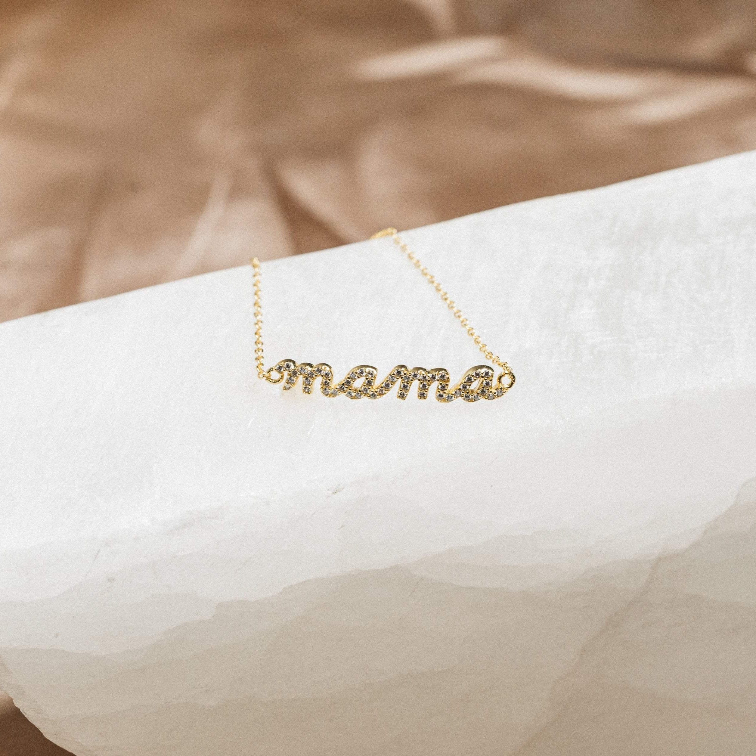 Cherished Bond: Mama Script Bracelet